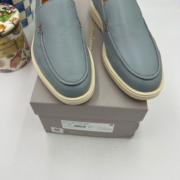 Men's Santoni leather loafers size 7.5 US made in Italy - Picture 2 of 11